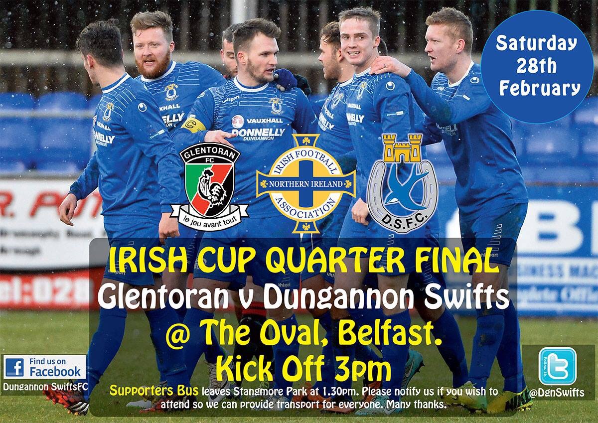 Irish Cup Quarter Final v Glentoran