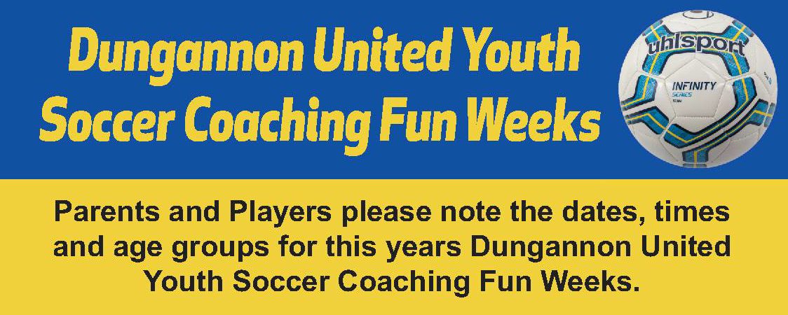 Dungannon United Youth Coaching Fun Weeks – SAVE THE DATES