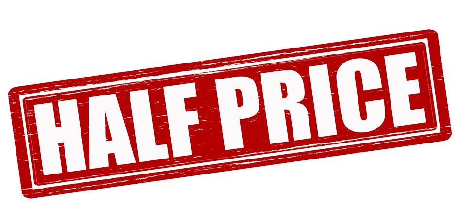 HALF PRICE MERCHANDISE SALE